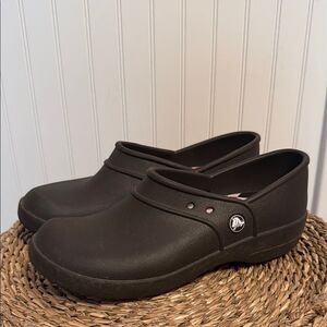 CROCS Brown Slip-On Clogs - 8 - Good Condition